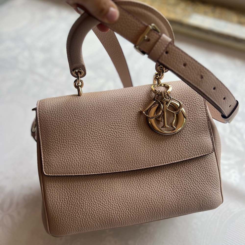 Christian Dior Bull-Calf Be Dior Rose Poudre Flap Bag Dual Town, NWT,Crossbody
